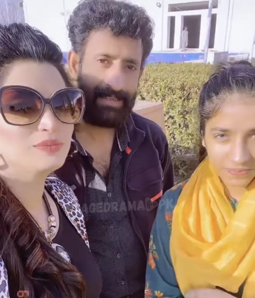 Huma Ali with her brother and sister