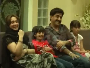 Nargis with second husband Zubair Shah and children