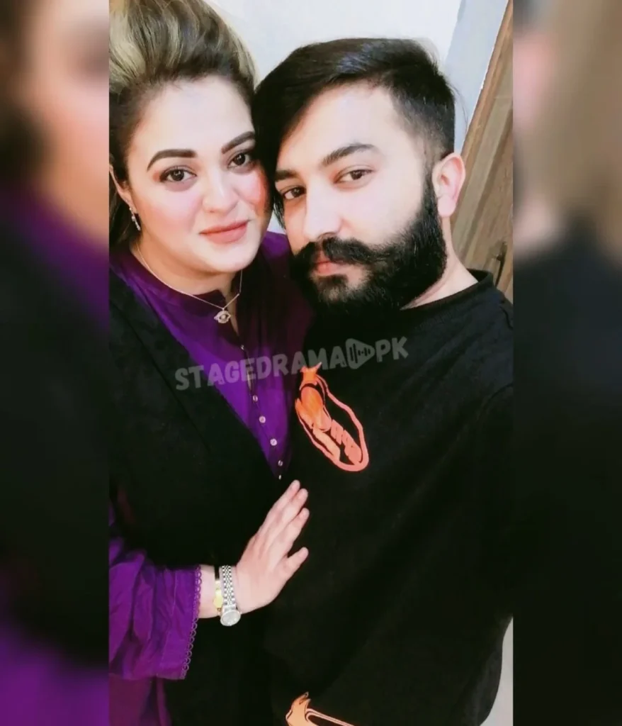 Priya Khan with husband