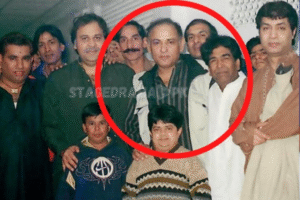 Tariq Javed with Nasir Chinyoti, Iftikhar Thakur, Asif Iqbal, Hassan Murad and Faheem Chutki