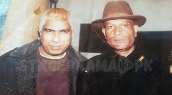 Birju with Babu Baral Pakistani stage actor