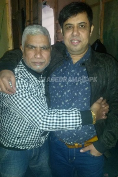 Birju with Naseem Vicky Pakistani stage actor