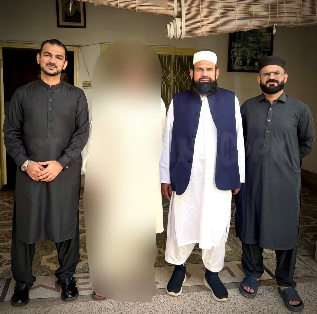 Jawad Waseem with sons Hassan Jawad and Muhammad Ali Jawad