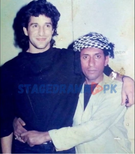 Mastana with Wasim Akram Pakistani former cricketer