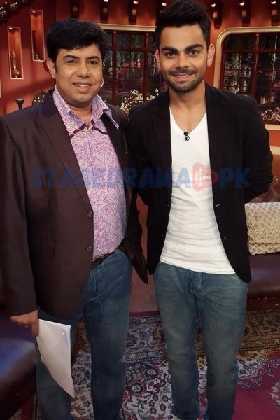 Naseem Vicky with Virat Kohli Indian cricketer