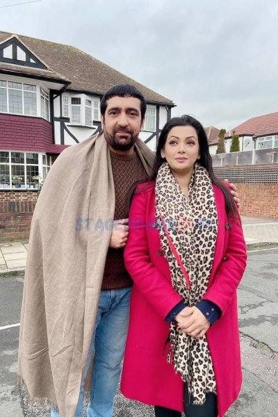 actress zara akbar with Zafri Khan Actor and comedian